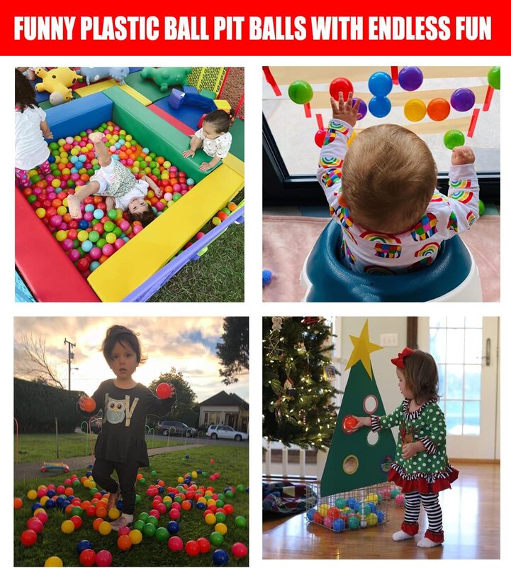 RBW Toys 50-Piece Soft Plastic Pit Balls for Kids, Multicolour