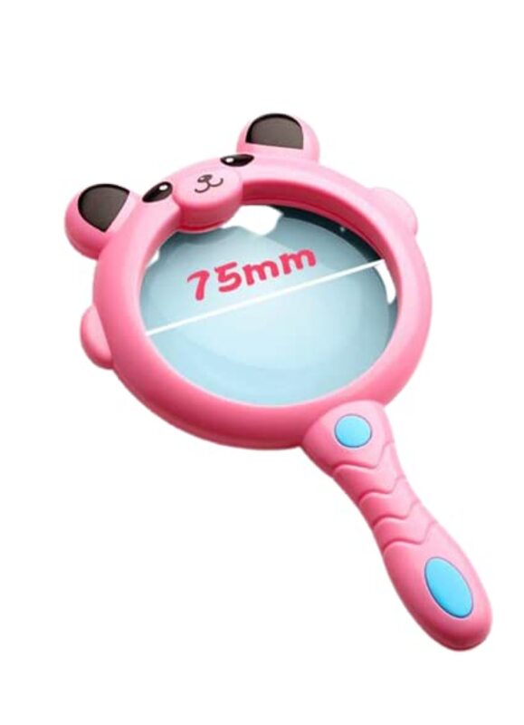 75mm Shatterproof Creativity Reading Magnifying Glass, Pink