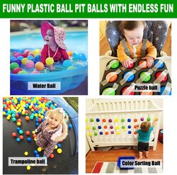 RBW Toys 50-Piece Soft Plastic Pit Balls for Kids, Multicolour