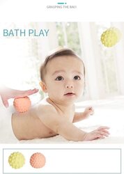 6-Piece Textured Baby Balls Set for Kids, 6-12 Months, Multicolour