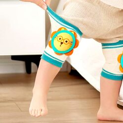 Cute Designs Baby Knee Pads for Crawling, 2 Pairs, Multicolour