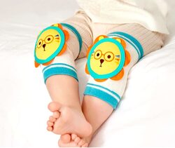 Cute Designs Baby Knee Pads for Crawling, 2 Pairs, Multicolour