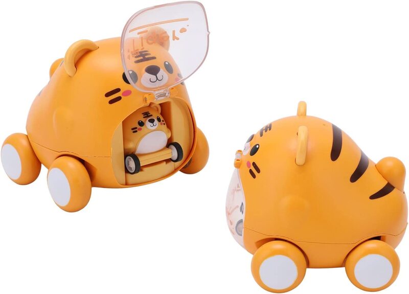 Tiger Car Montessori Cartoon Car Kids Toy for Babies & Toddlers, 1-5Years, Multicolour