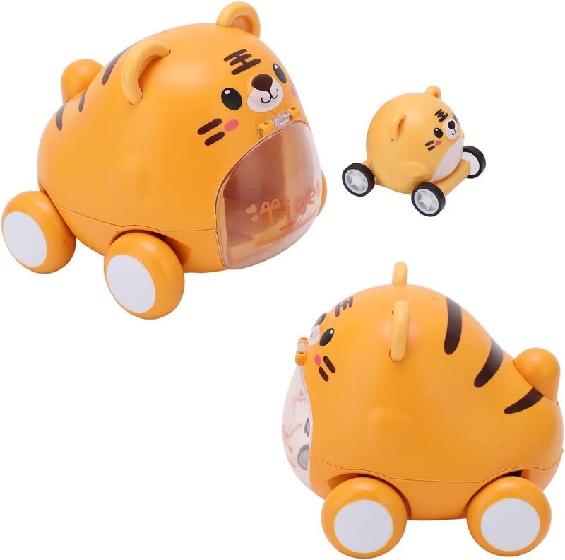 Tiger Car Montessori Cartoon Car Kids Toy for Babies & Toddlers, 1-5Years, Multicolour