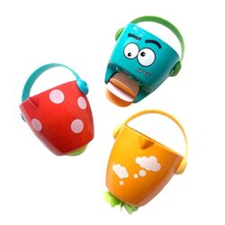 3-Piece Toddler Baby Pouring Cup Flow Style Bucket Water Spray Shower Toys, Multicolour