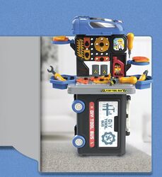 3 in 1 Multifunction 59 Pcs Tool Set Playset in Bus Theme For Boys and Girls