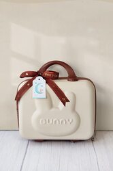 Rompers & Wooden Toys Cute Suitcase with Honey Bunny Theme Baby Gift Set, 14 Pieces, Newborn, Multicolour