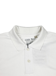 Milano Group Cooltex Ready Stock Polo Shirt for Men, Large, White