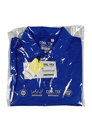 Milano Group Cooltex Ready Stock Polo Shirt for Men, Large, Royal Blue