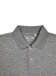 Milano Group Cooltex Ready Stock Polo Shirt for Men, Large, Heather Grey