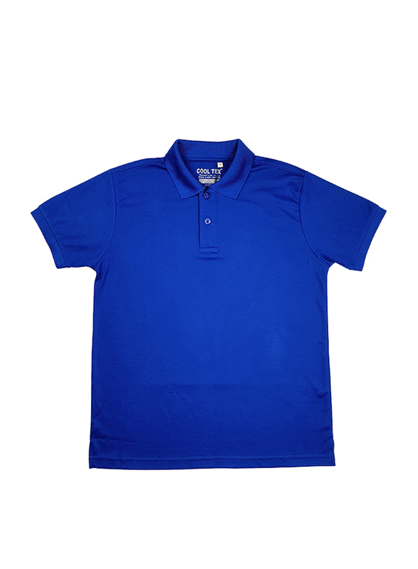 Milano Group Cooltex Ready Stock Polo Shirt for Men, Large, Royal Blue