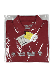 Milano Group Cooltex Ready Stock Polo Shirt for Men, Large, Maroon