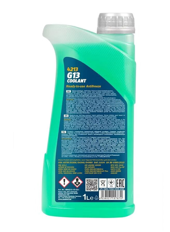 Mannol 1 Liter 4213 Coolant G13