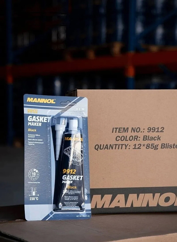 Mannol 85gm 9914 Gasket Maker Black Extremely Resistant To Extreme Temperatures
