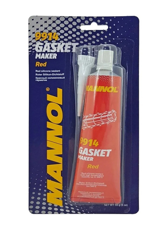 Mannol 85gm 9914 Gasket Maker Red Extremely Resistant To Extreme Temperatures