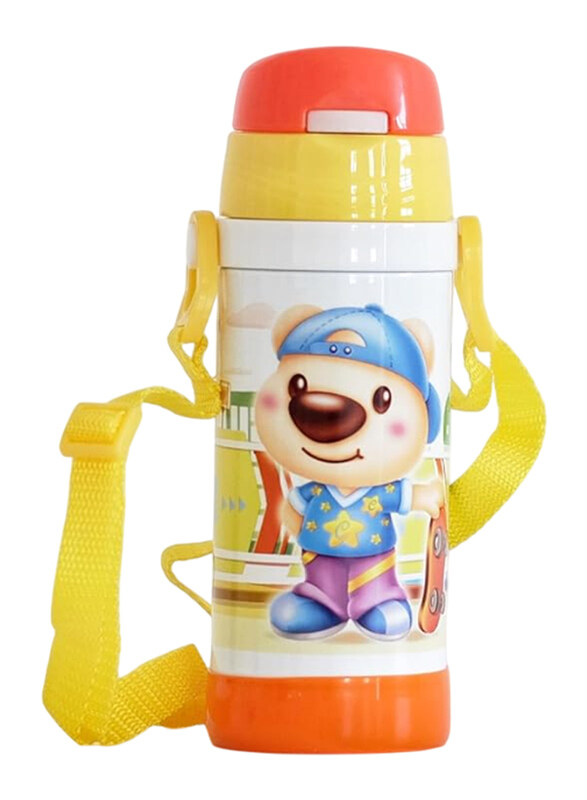 

Rikang Baby Stainless Steel Water Bottle with Suction Cup, 320ml, Yellow