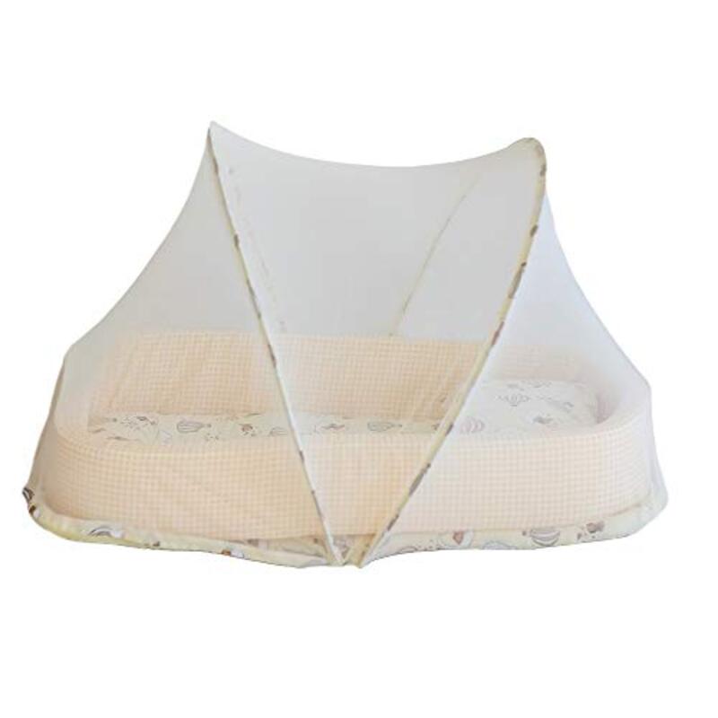 Bedding Set with Mattress, Pillow & Mosquito Net, Newborn, Assorted Colour