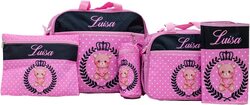 Teddy Printed Diaper Bags Set, Pink