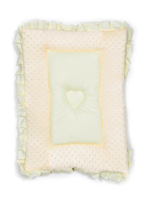 

Rikang Baby Crib Mattress with Heart Design, Yellow