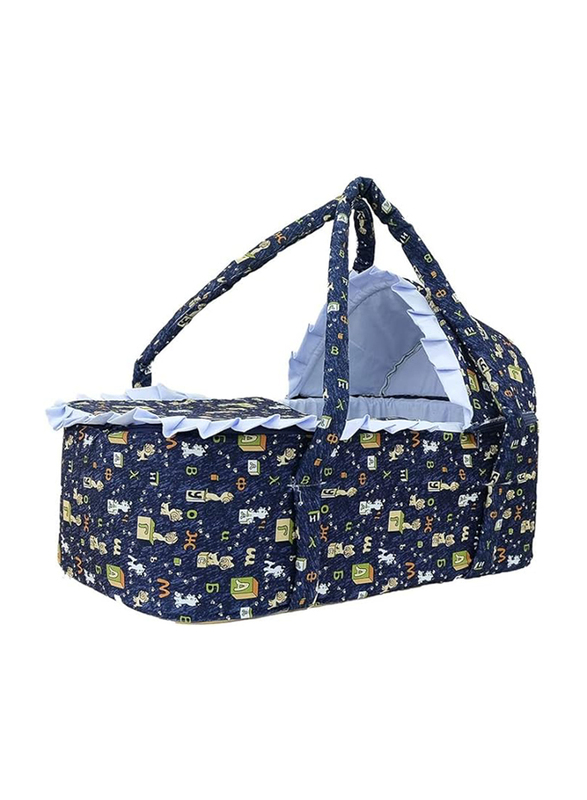 Baby Carry Cot & Portable Bed, Navy Blue