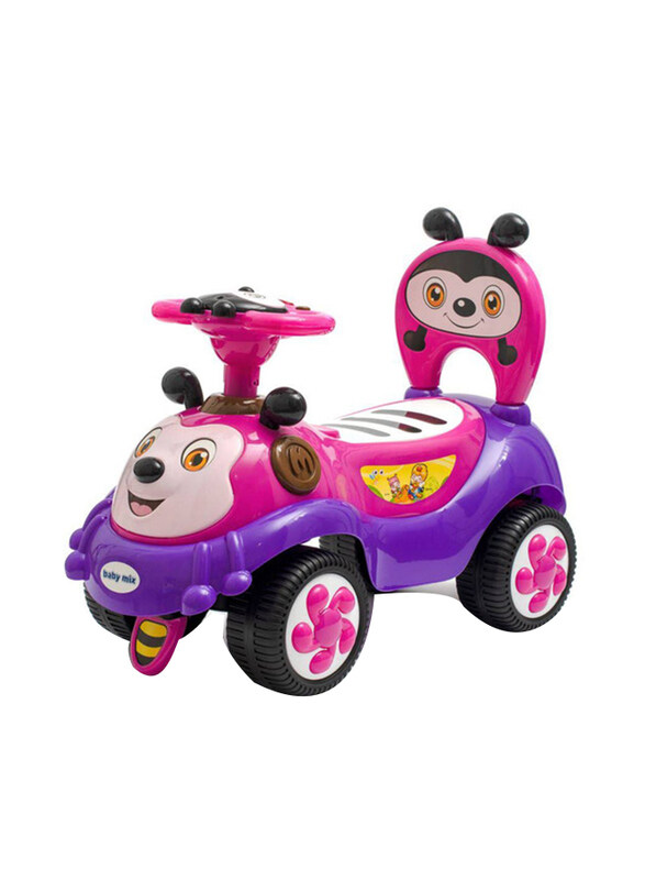 

Ziryab A+B Push Ride On Car, Pink