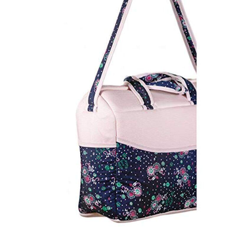 Floral Print Mommy Bag, Blue