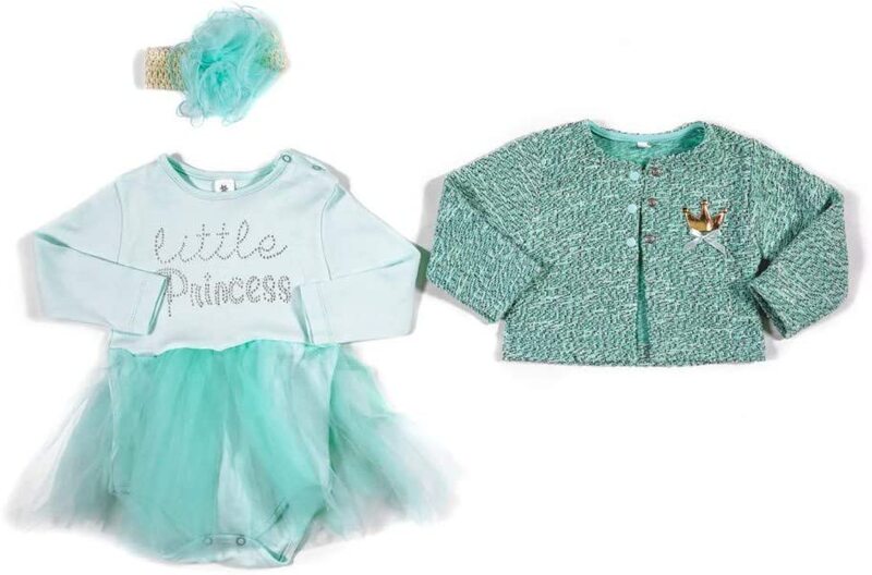 Little Princes Dress, 9-12 Months, Blue/White