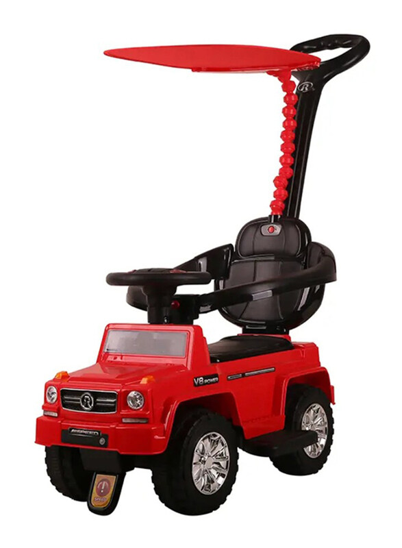 

Ziryab Push Car with Canopy and Handle, Red