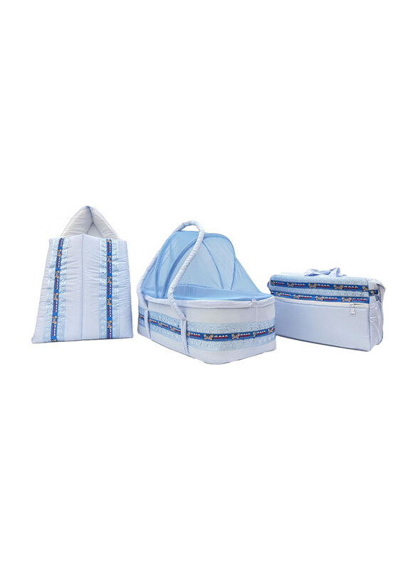 

Rikang Baby Carrycot, Nursery Bag and Baby Nest Set, Blue