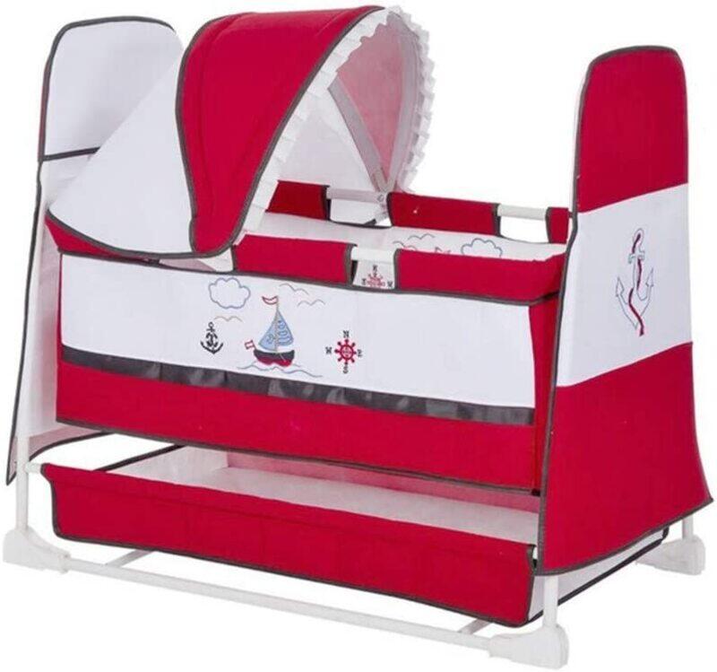 

Generic Portable Swingable Cradle Crib with Mosquito Net & Soft Fiber Mattress, 0-1.5 Years, Beige