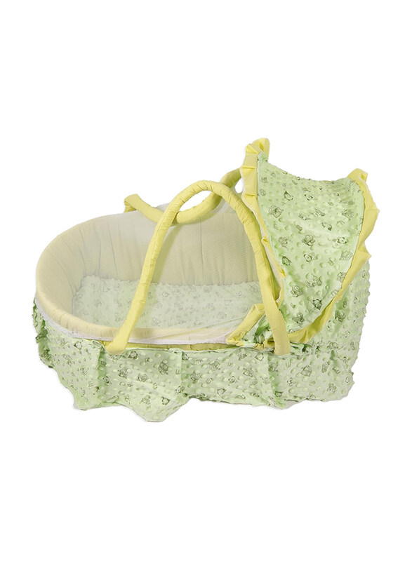 

Rikang Velvet Baby Carrycot with Floral Print, Yellow/Green
