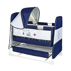 Portable Swingable Cradle Crib with Mosquito Net & Soft Fiber Mattress, 0-1.5 Years, Red