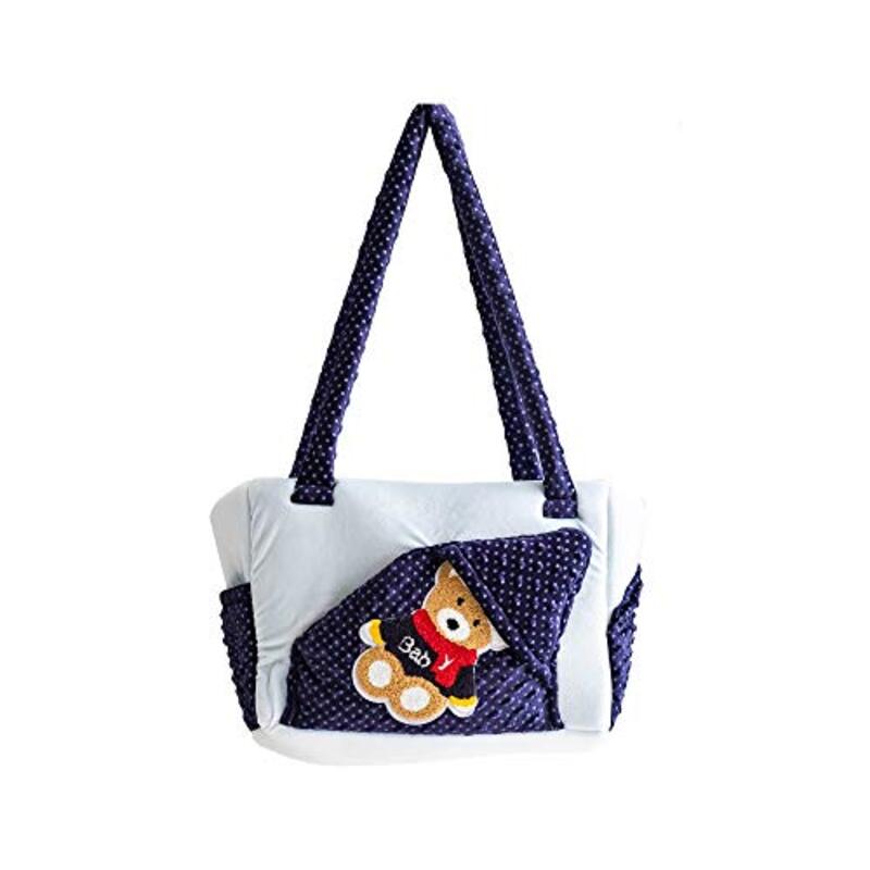 Bear Pattern Mommy Bag with Pocket, Red