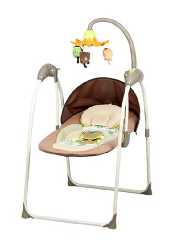 

Ziryab Baby Foldable Electric Swing Rocking Chair, Brown