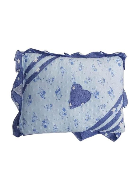 

Rikang Baby Pillow with Heart Design, Blue