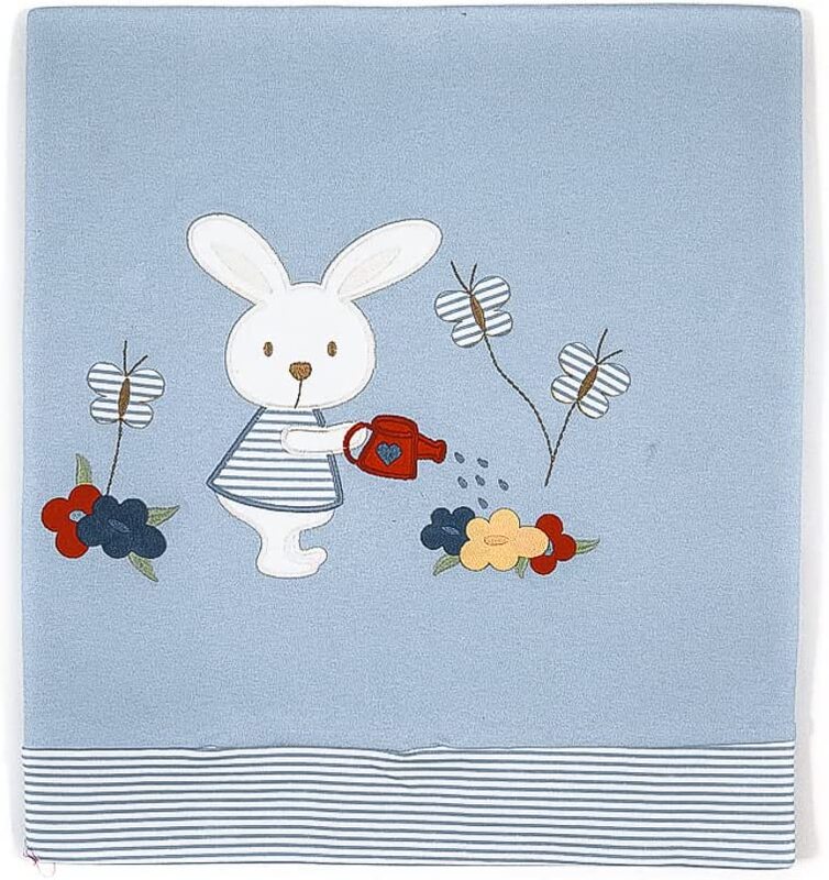 Rabbit Design Blanket, Newborn, Blue