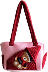 Bear Pattern Mommy Bag with Pocket, Red