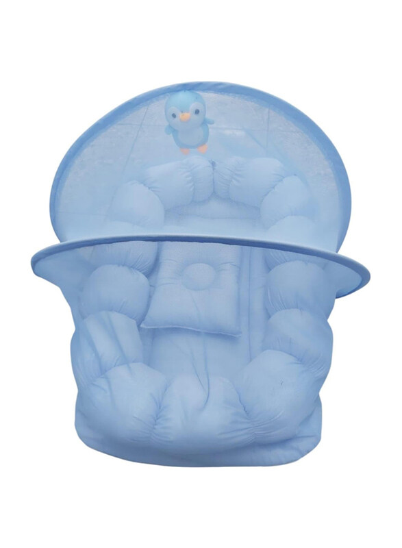 

Rikang Baby Mosquito Net Bed with Cushioned Base, Blue