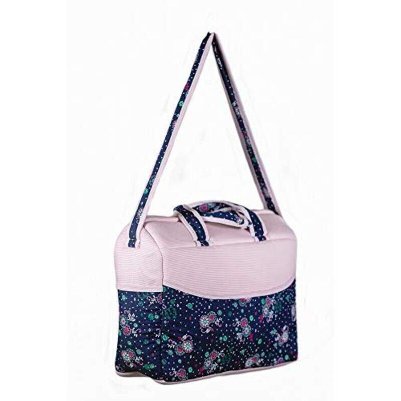 Floral Print Mommy Bag, Blue