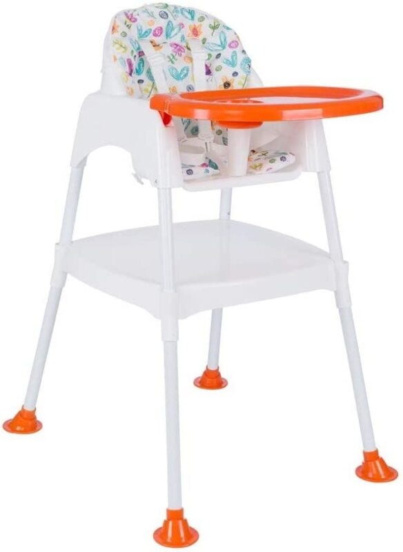 High Meal Chair, Orange