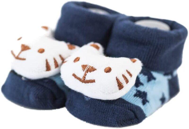 

Generic Cat Design Socks for Babies, 2 Months, Blue