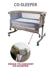 Portable Multi-Function Crib, 0-9 Months, Grey
