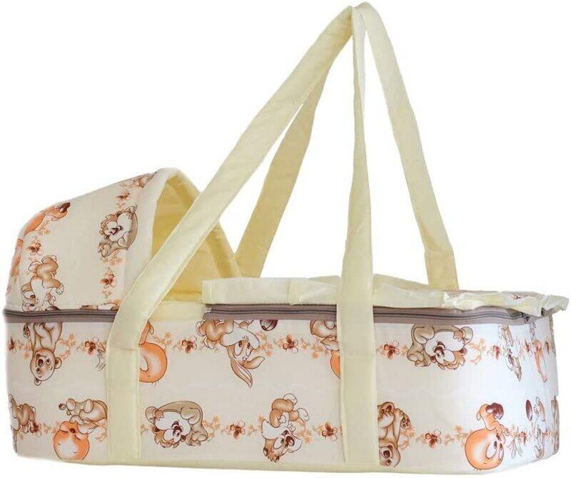

Generic Bunny Print Transporter Carry Cot Soft Carrier with Zip, Newborn, Beige