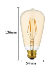 LED Filament Light Bulb, Warm White