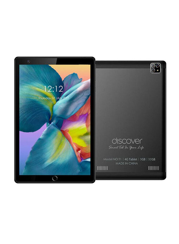 Discover T1 32GB Black 8 Inch Tablet, With Face Time, 4GB RAM, Wifi Only