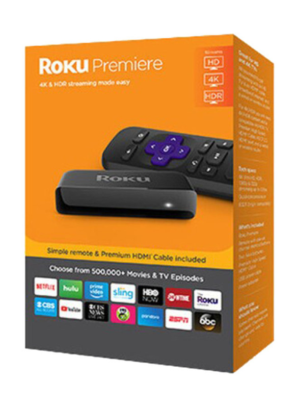 Roku Premiere+ Streaming Media Player, Black