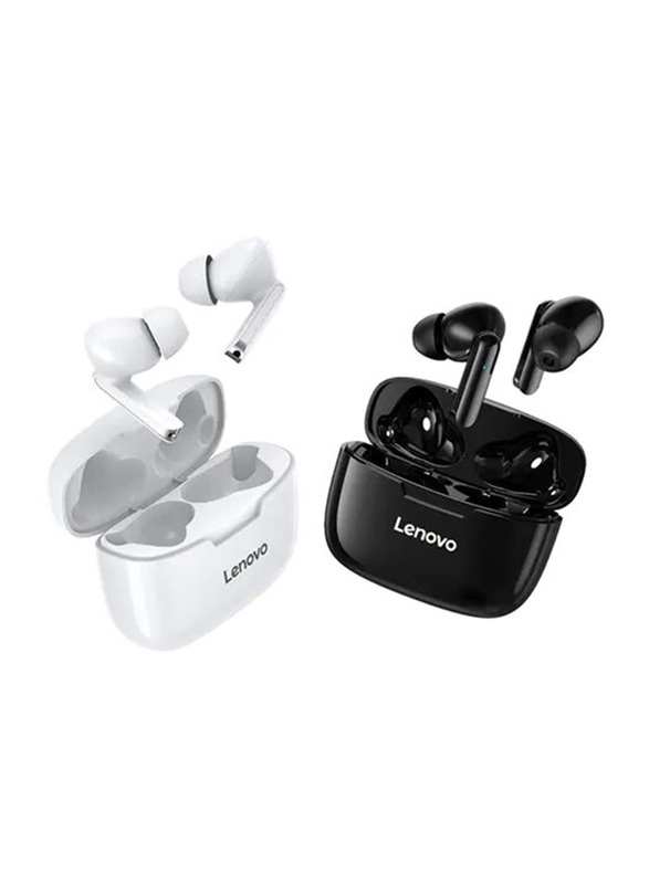 Lenovo XT90 TWS Wireless In-Ear Noise Cancelling Earphones with Touch Control Hands-Free Stereo Sound, White