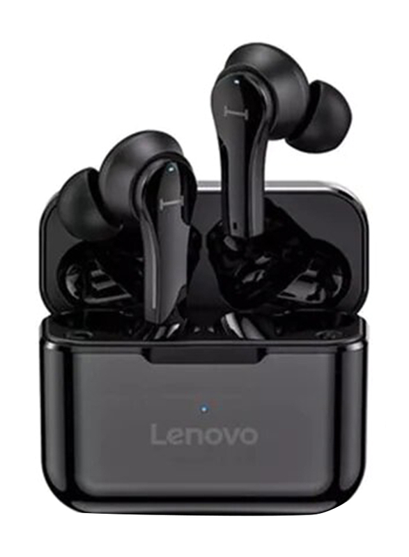 سماعات اذن لينوفو XT90 لاسلكية بلوتوث بتصميم داخل الاذن وخاصية الغاء الضوضاء مع علبة شحن, أسود