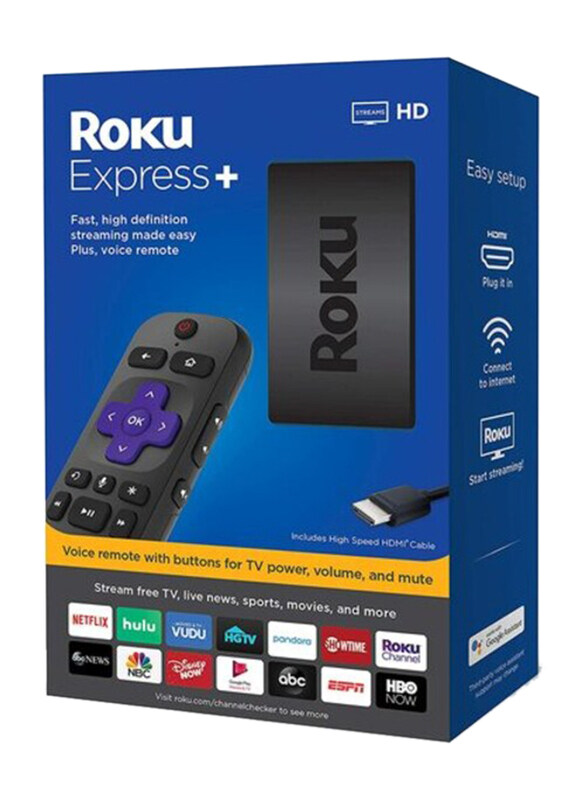 

Roku Express+ HD Streaming Media Player 2019 3931RW, Black