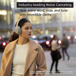 Sony Wireless / Bluetooth Over-Ear Noise Cancelling Headphones with Mic, Silver